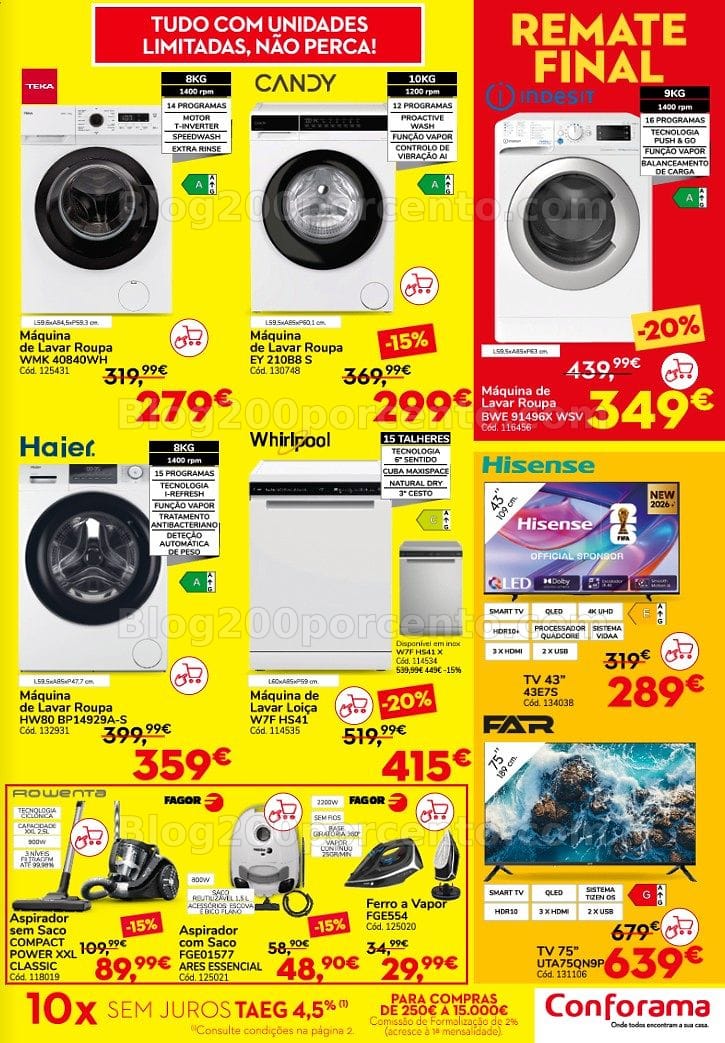 Antevisão Folheto CONFORAMA Saldos Remate Final Promoções de 16 a 29 julho